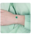 Green Agate Silver Bracelet BRS-270